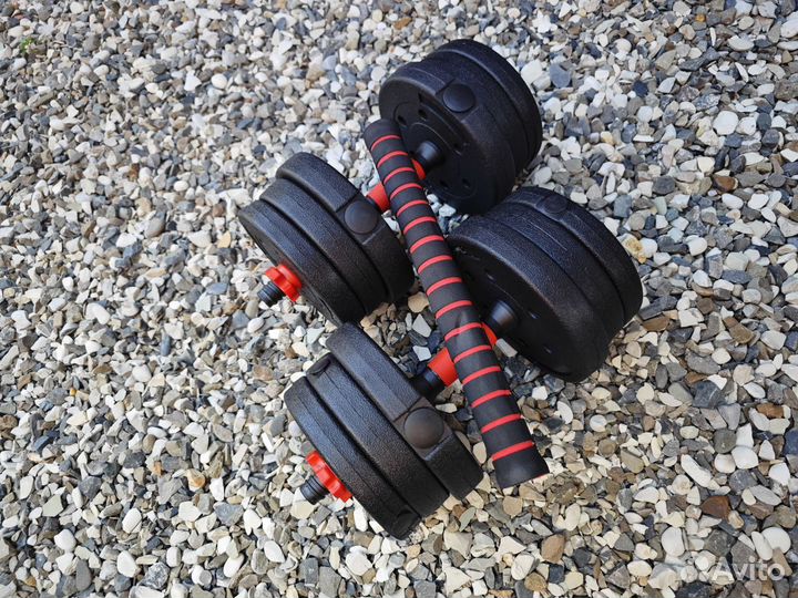 Комплекты гантелей разборных на 20-30 кг + штанга