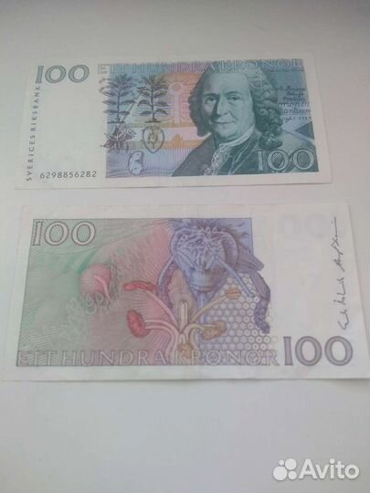 Банкнота Швеция 100 крон.коллекционная