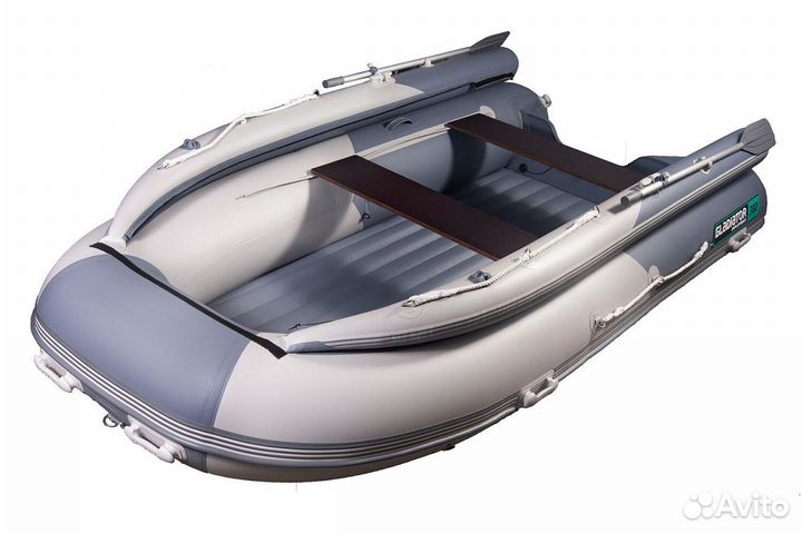 Лодка пвх Нднд Gladiator E450X светло/темно-серый