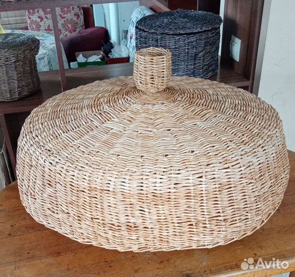 Плетёный абажур