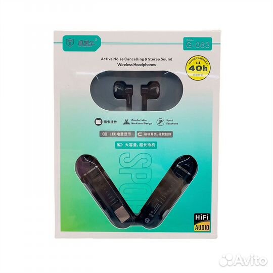 Беспроводные наушники с шейным ободом