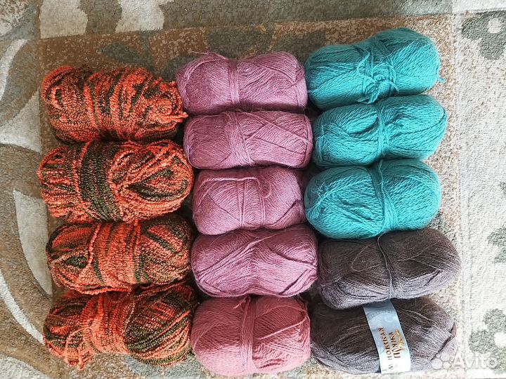 Пряжа для вязания шерсть 100