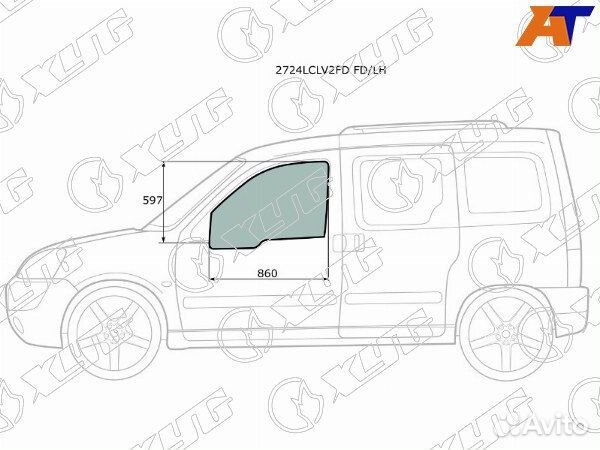 Стекло боковое опускное citroen berlingo, citroen