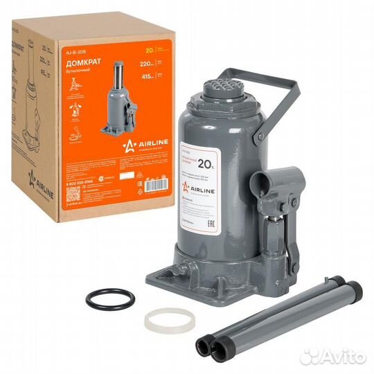 Домкрат бутылочный 20т (min - 220 мм, max - 415 мм