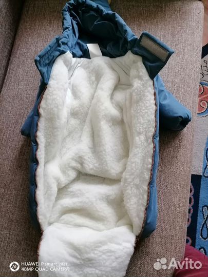 Конверт для новорожденного на овчине