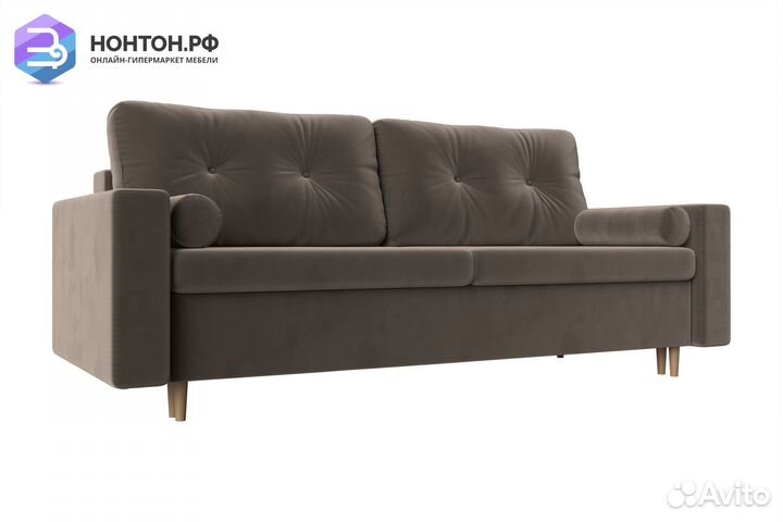 Диван пантограф Белфаст велюр коричневый