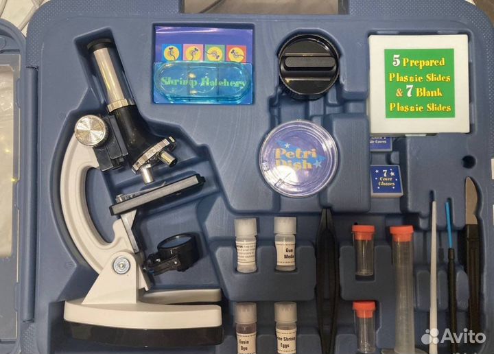Микроскоп детский + набор для опытов