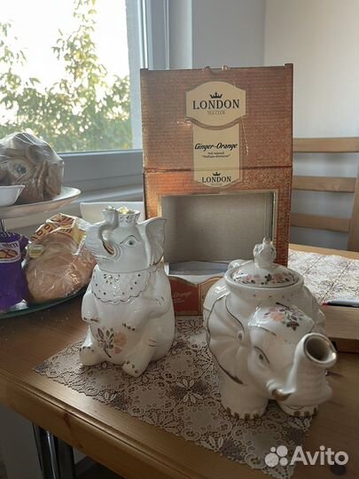 Слон фарфоровый 2шт