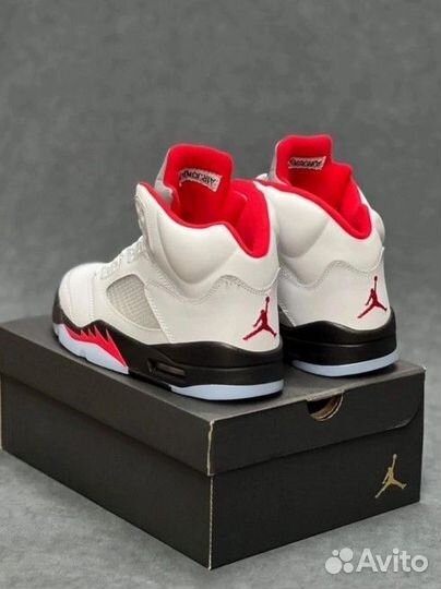 Air Jordan 5 retro white fire red