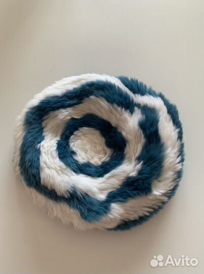 Новый Берет вязаный кролик натуральный мех