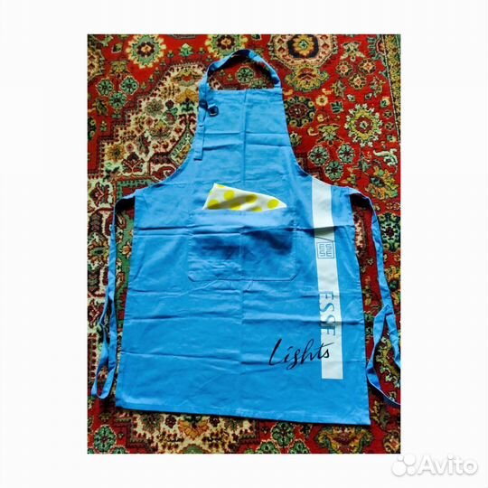 Кухонный фартук для повара Лен 85*70 новый