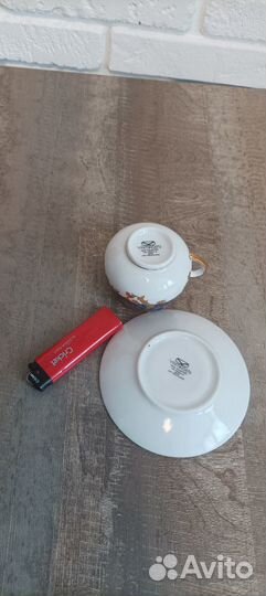 Чашка с блюдцем фарфор