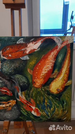 Картина рыбы Карпы Кои