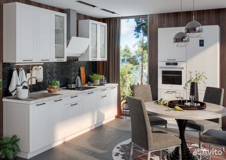 Кухня под размер мдф модульная ikea-стиль