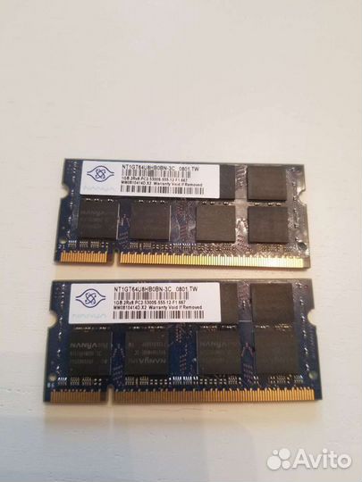 Память для ноутбука 2 х 1Gb PC2-5300S-555-12