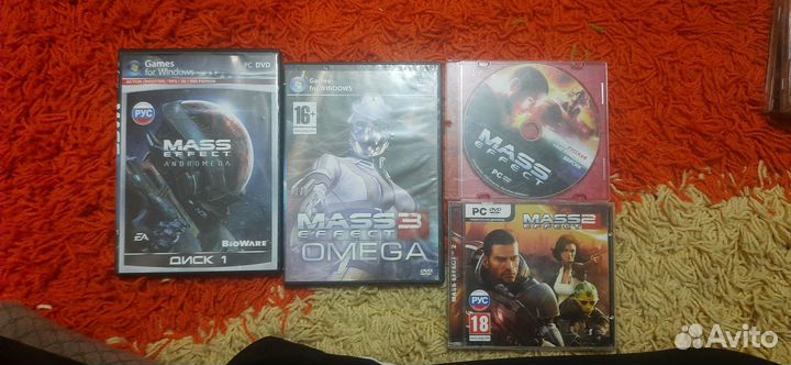 Mass effect pc диски, комплект из 4 игр