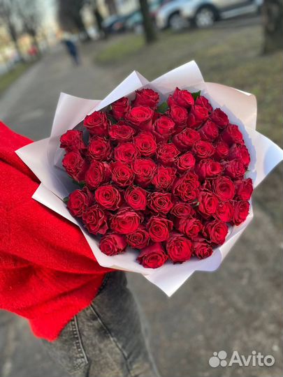 Цветы букеты 101 роза