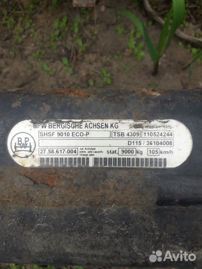 Оси полуприцепа kpona