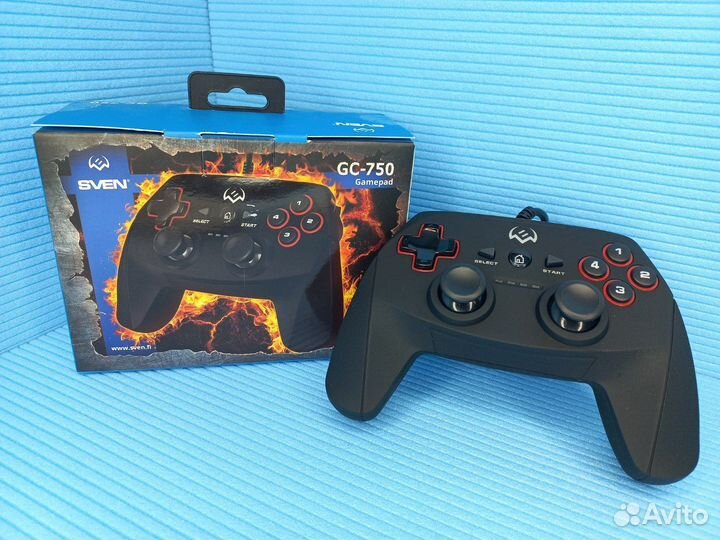 Геймпад проводной С виброотдачей sven