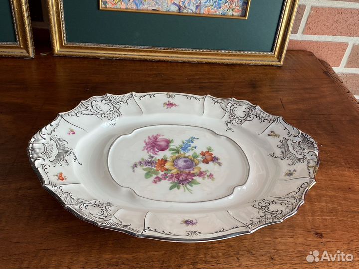 Блюдо антикварное. Австрия. Schlaggenwald