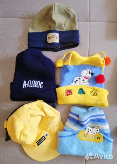 Кепки и шапки детские (в клетку- для взрослого)