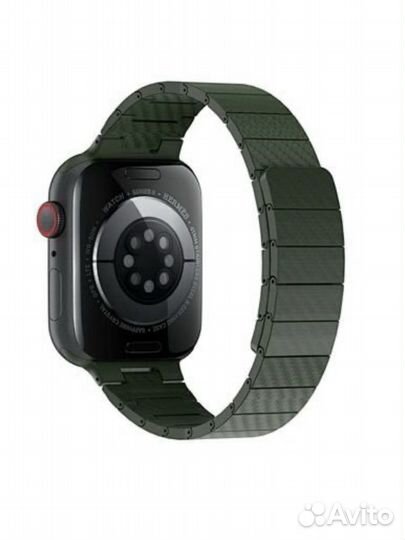 Карбоновый ремешок для Apple Watch Army Green