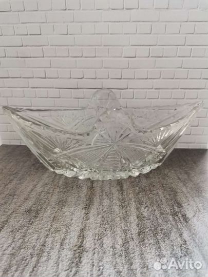 Хрустальные салатницы и селедочница СССР