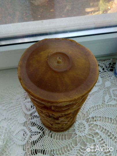 Антикварная старинная восковая свеча