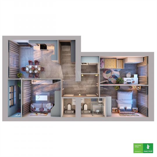 3-к. квартира, 77,4 м², 9/11 эт.