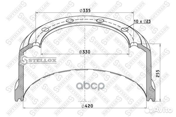 85-00062-SX торм.барабан 420x200/215 H256 d3