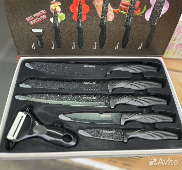 Набор ножей с антибактериальнымпокрытием