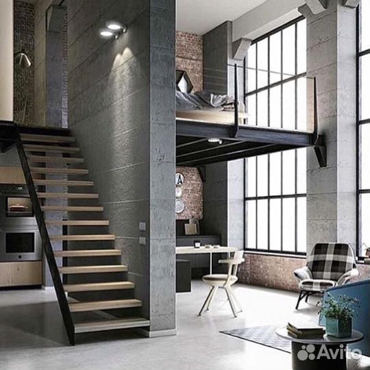 Лестница на металлокаркасе