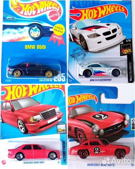 Hot wheels Bmw Mercedes Porsche