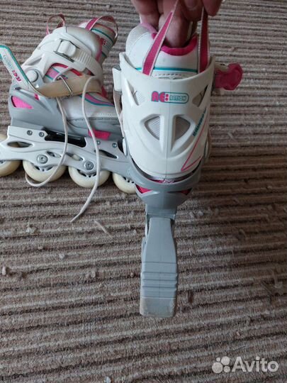 Ролики на девочку, р 26-31, с набором защиты, б/у