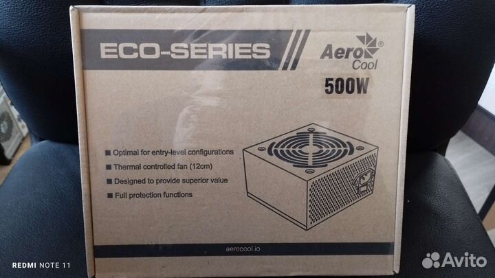 Блок питания новый Aerocool eco 500w