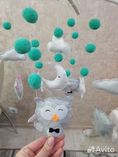 Детский мобиль в кроватку с музыкальным блоком