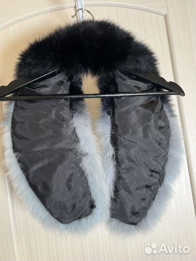 Меховой воротник песец Туманная дымка