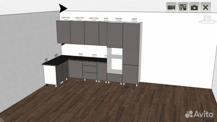 Кухня 1.5 на 3.4 Цена за всю кухню