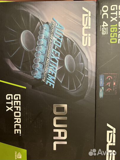 Видеокарта asus GeForce GTX 1650 dual OC
