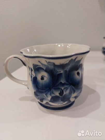 Гжель сахарница кружка чайник