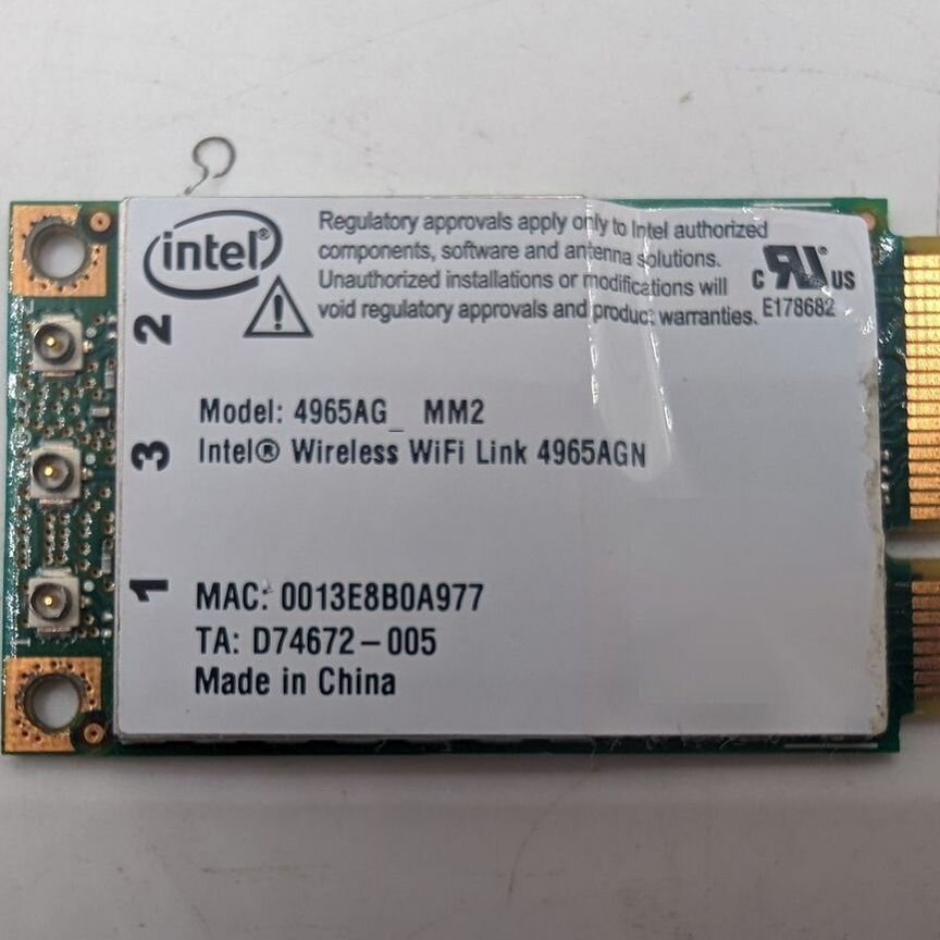 [0350-07-2198] Wi-Fi Модуль 0350-07-2198, Intel
