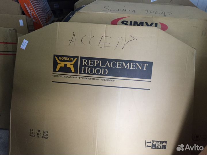 Капот hyundai accent tagaz 66400-25320