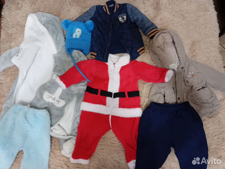 Тёплые вещи от 6 м. Рост от 67 до 74