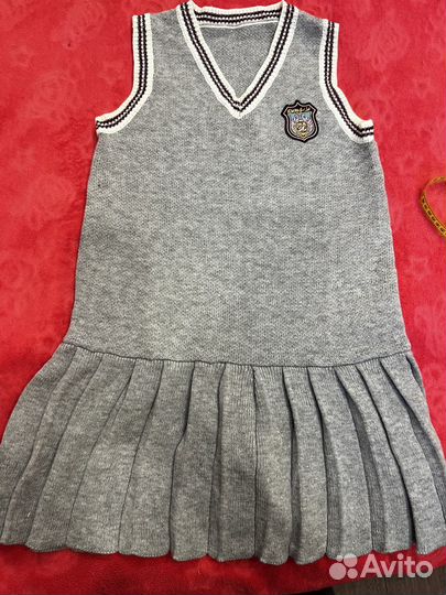 Вязаный сарафан на левочку 10 лет