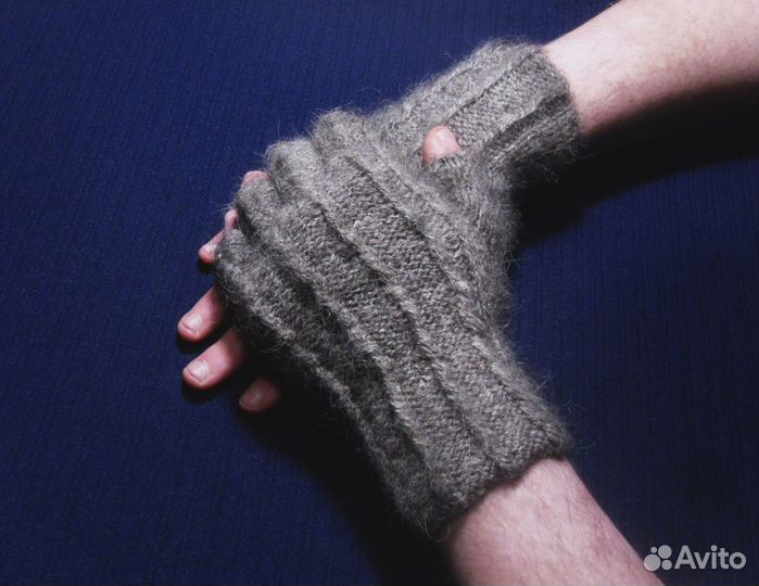 Митенки мужские из собачьей шерсти Ветра