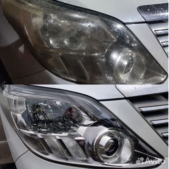 Полировка фар химическая