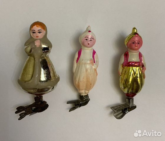 Елочные игрушки на прищепке, времен СССР