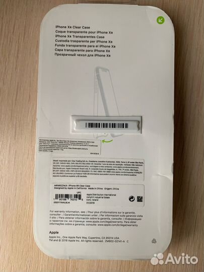 Чехол apple clear case оригинал iPhone xr