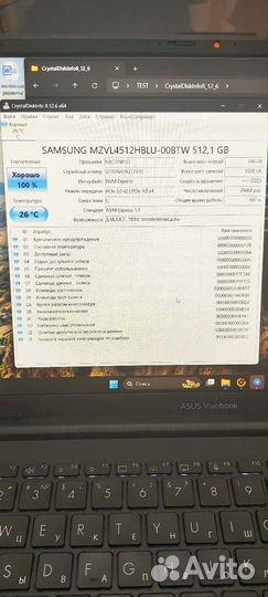 Asus E1504FA, AMD Ryzen 5 7520U, 16/512gb