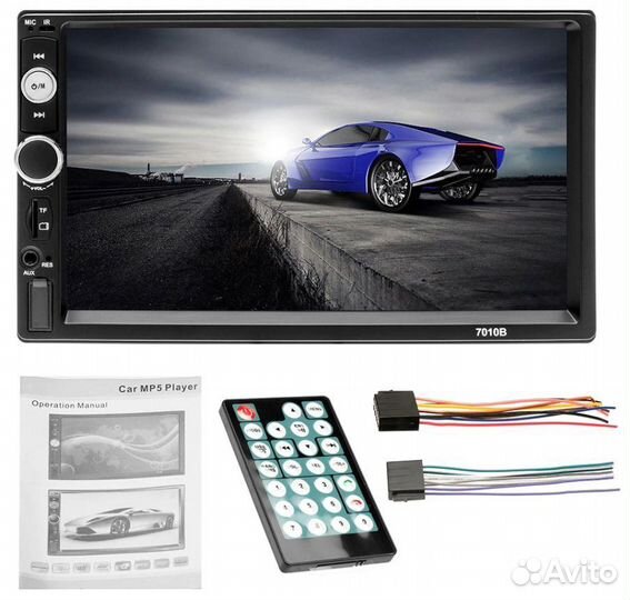 Магнитола 2din дин Podofo 7018b 7012b 7010b +пульт